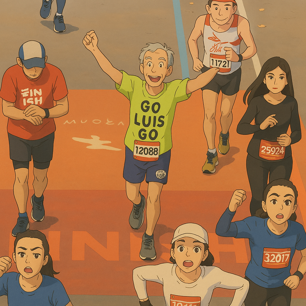 Luis Rojas-Marcos, a sus 80 años, completa la maratón de Nueva York